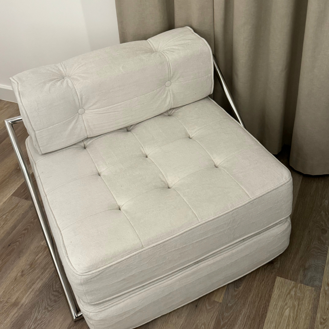 Beige Foldable Sofa Bed (Single)