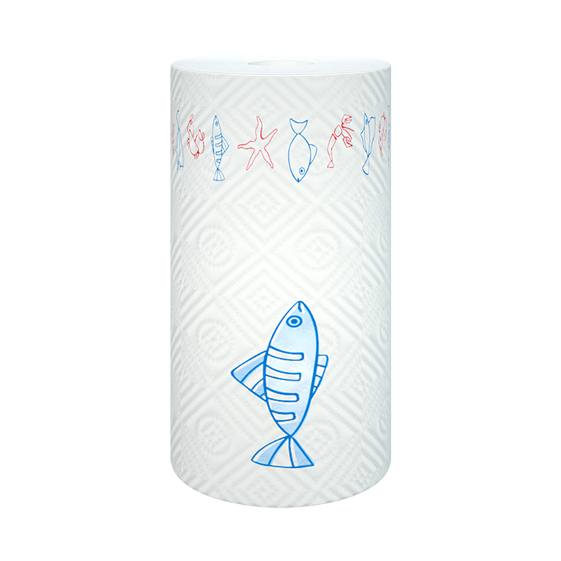 Heart-to-Heart Kitchen Paper Towels, Embossed Grid Pattern, Less Prone to Wrinkling, 2-Roll Pack