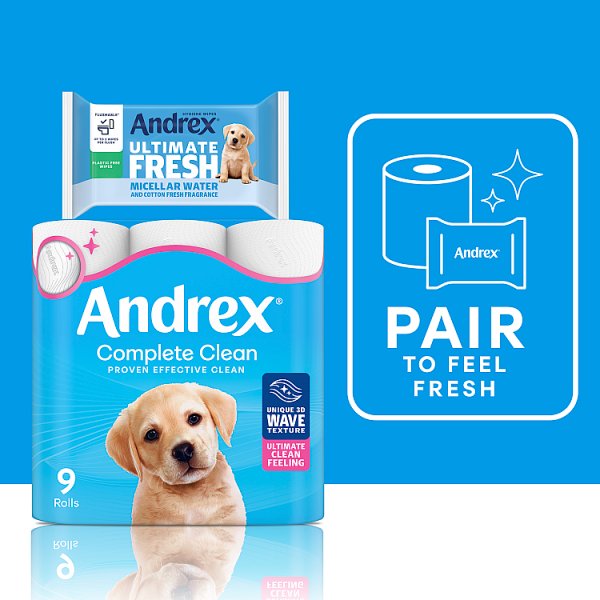 Andrex Classic Clean Toilet Paper, 36 Roll Pack