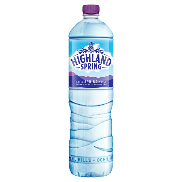 Highland Spring Still Natural Mineral Water, Case of 12 (1.5L Bottles)