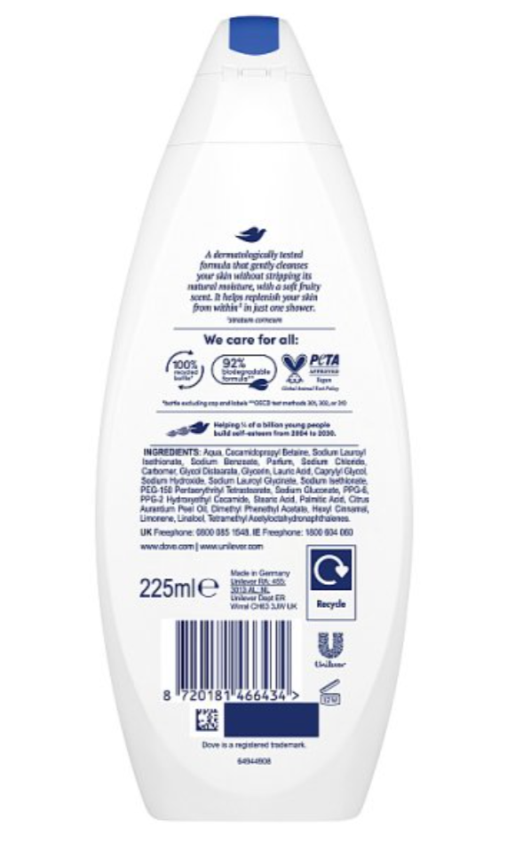 Dove Deeply Nourishing Body Wash 225ml