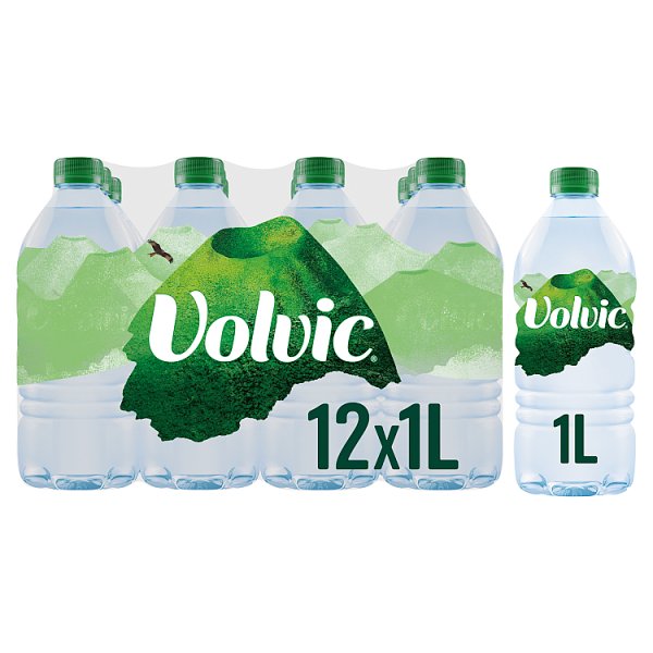 Volvic Natural Mineral Water 12 x 1L