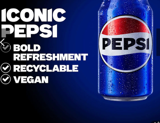 Pepsi Cola Carbonated Soft Drink, Case of 24 (330ml Cans)