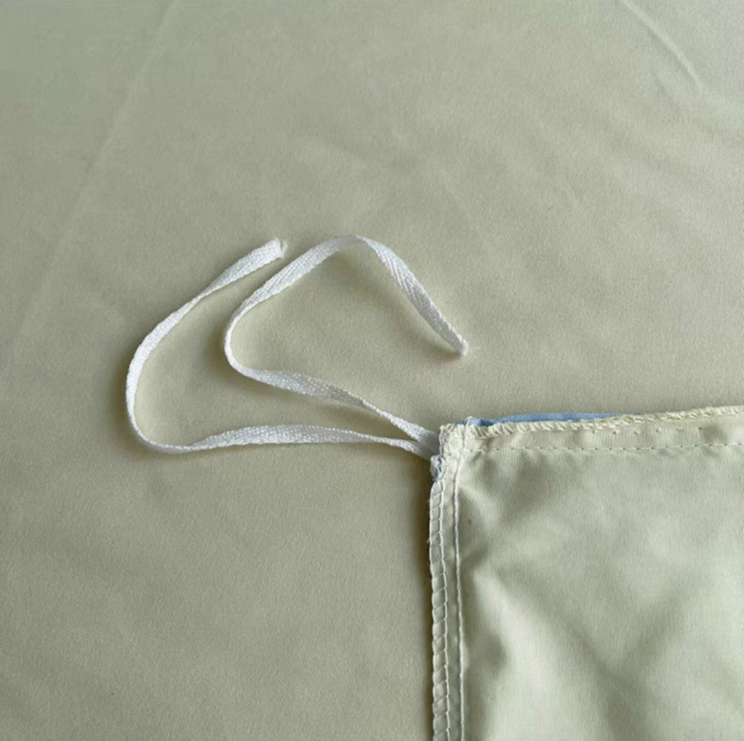 Casual-Avocado Matcha | Washed Cotton Skin-friendly Duvet Cover Set (Duvet Cover + Pillowcase) - UKrabbit Essential