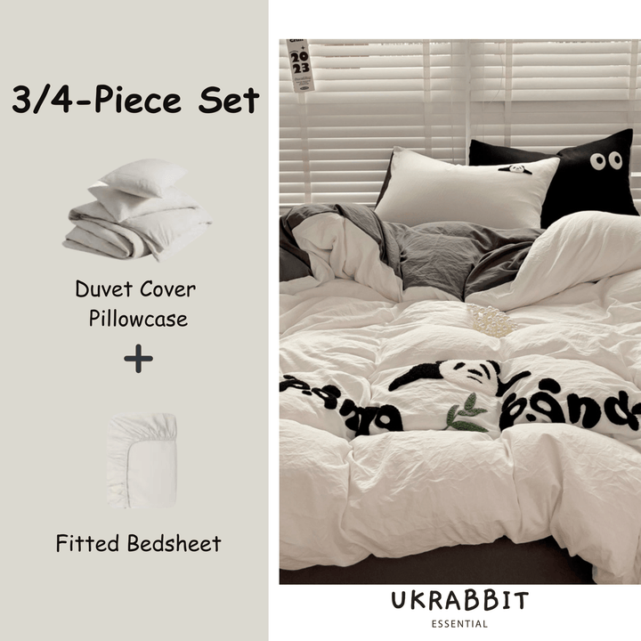 Luxury-Cute Panda|Bedding 3/4 Pieces Set - UKrabbit Essential