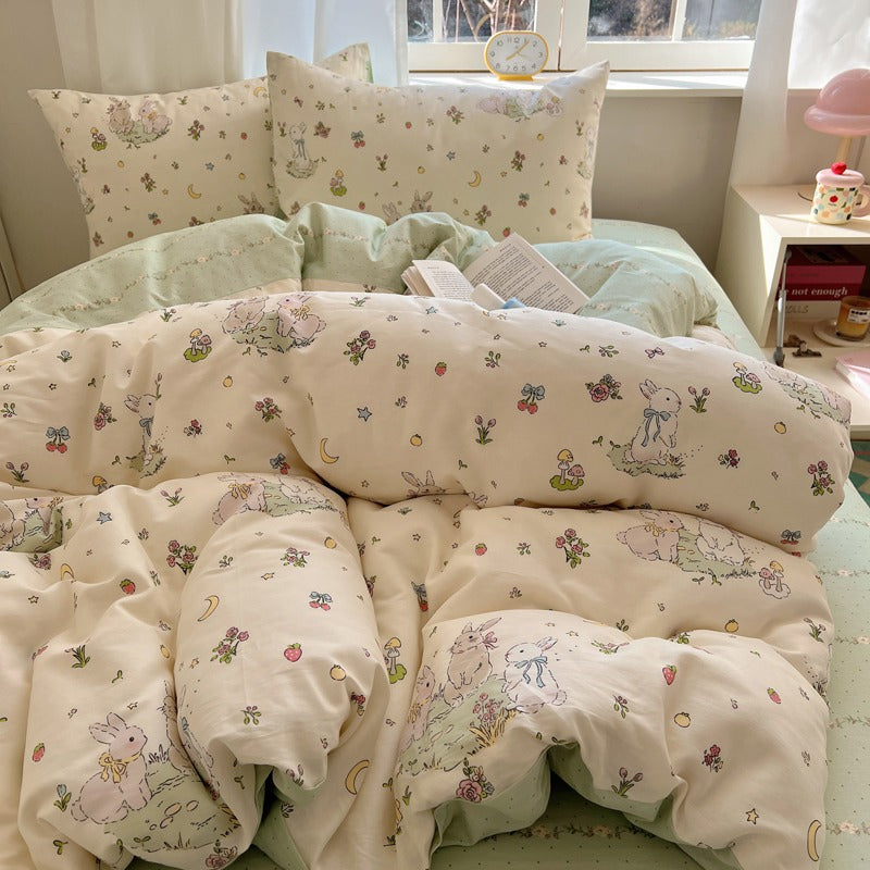 Comfort-Dreamy Bunny | 100% Cotton Classical Duvet Cover Set (Duvet Cover + Pillowcase)