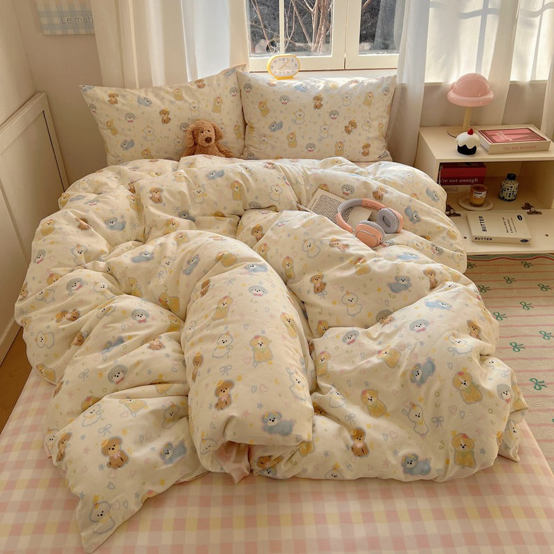 Comfort-Happy Pup | 100% Cotton Classical Fitted Sheet