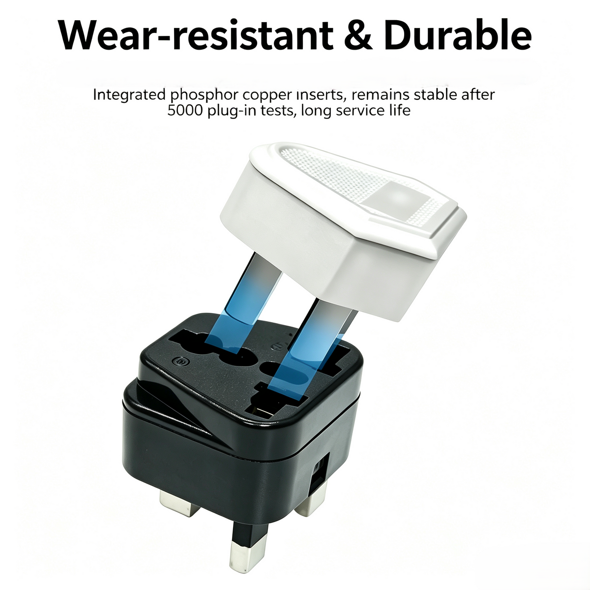 Classic Black UK Travel Adapter Plug