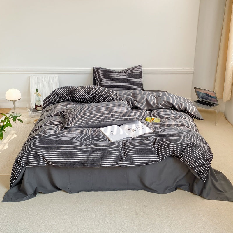 Casual – Zebra Stripe | Washed Cotton Microfiber Fitted Sheet