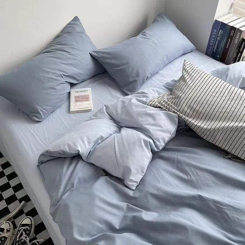 Moonlight Mist Blue Single Bed Set (Excludes Pillowcases) UKRABBIT ESSENTIAL