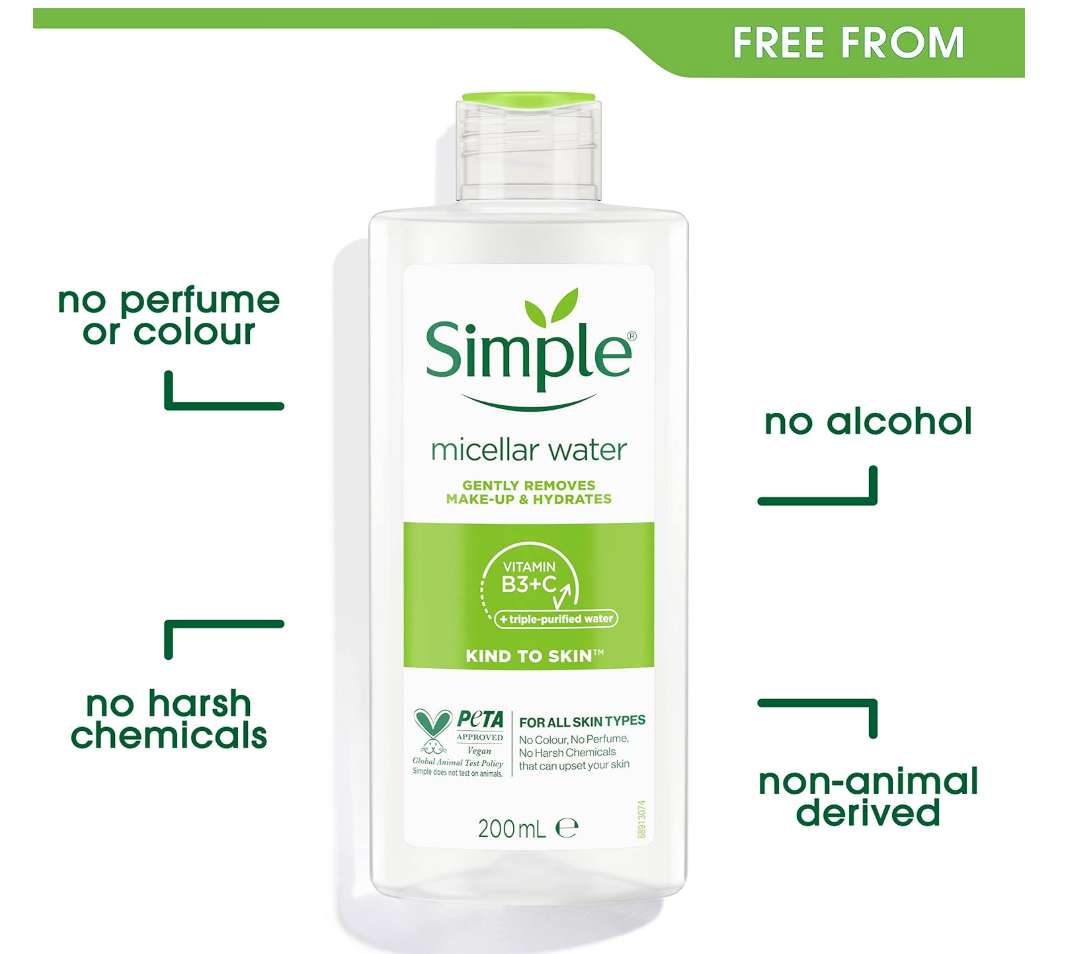 Simple Kind to Skin Micellar Cleansing Water 200ml