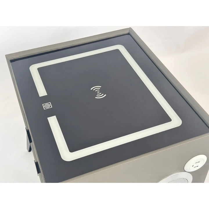 Easy Life Smart Bedside Table-grey UKRABBIT ESSENTIAL