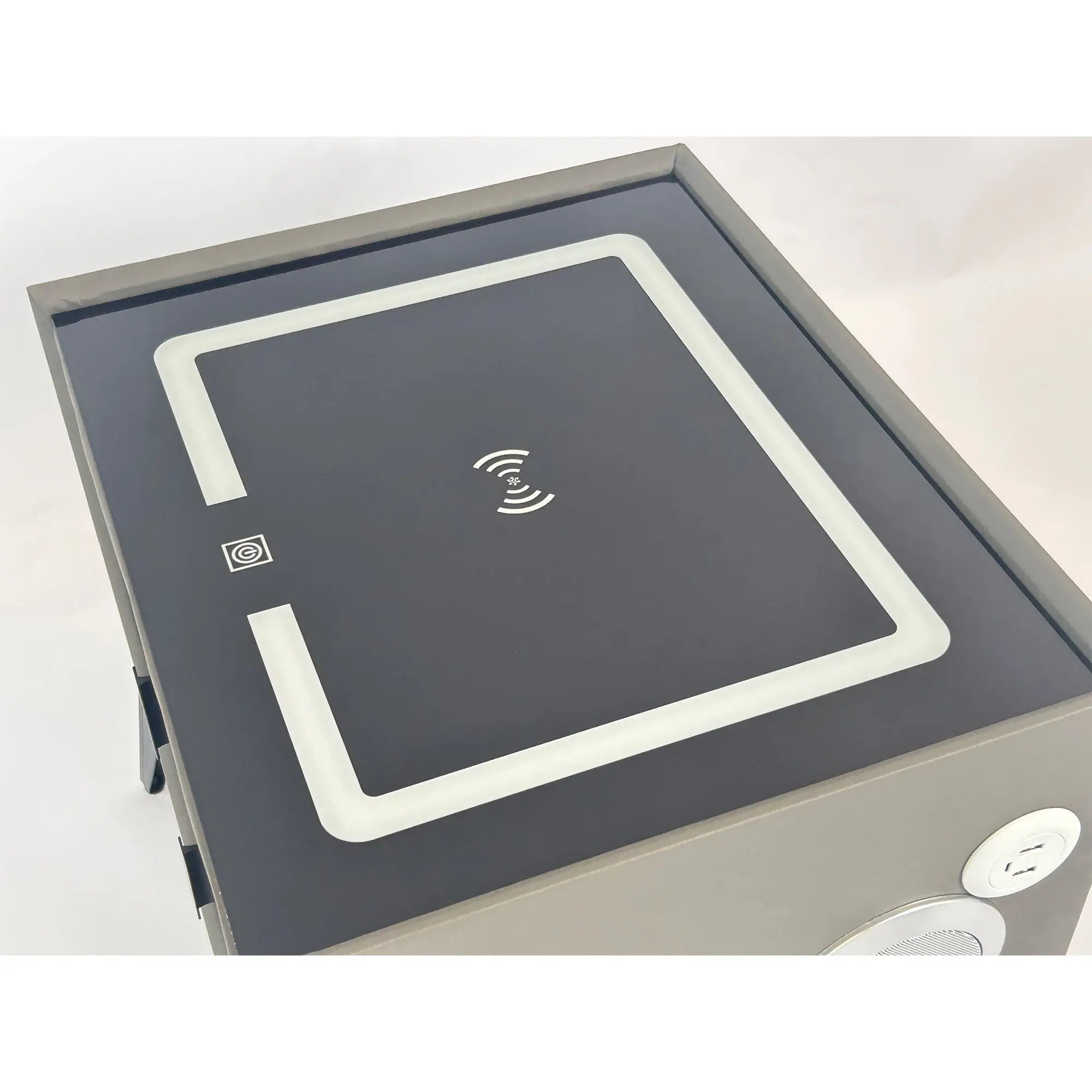 Easy Life Smart Bedside Table-white UKRABBIT ESSENTIAL