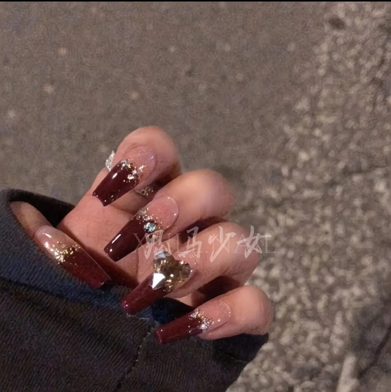 Heart Diamond Red Nail Art M UKRABBIT ESSENTIAL