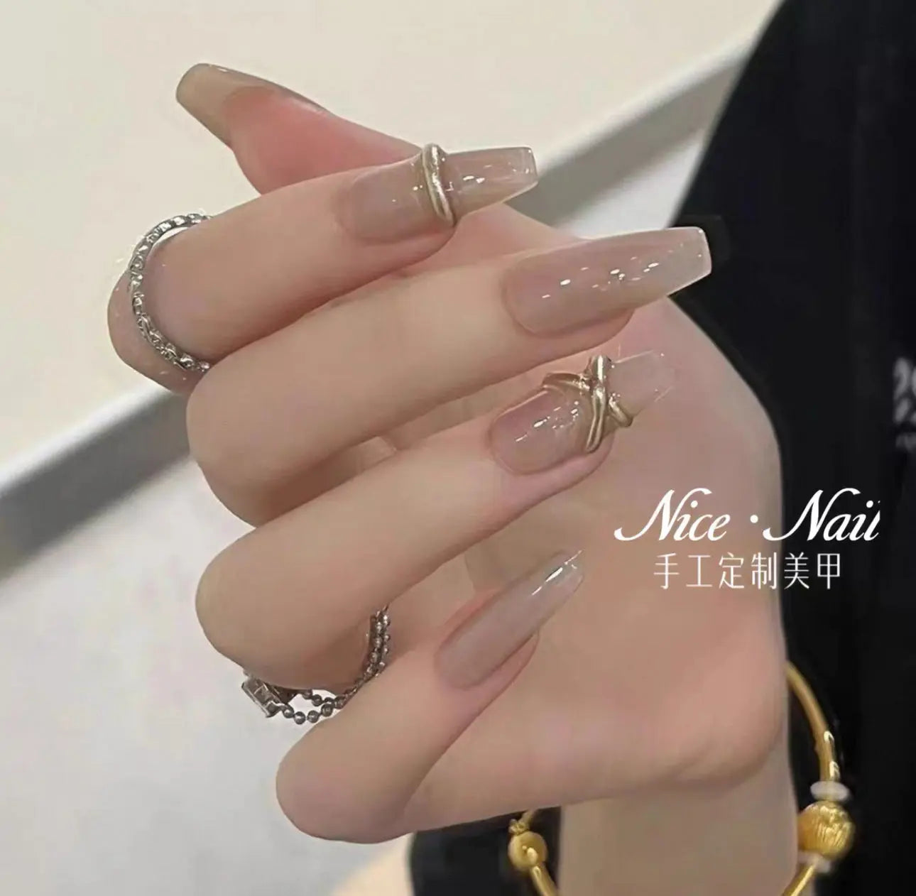 Simple Nude Nail Art (Size M) UKRABBIT ESSENTIAL