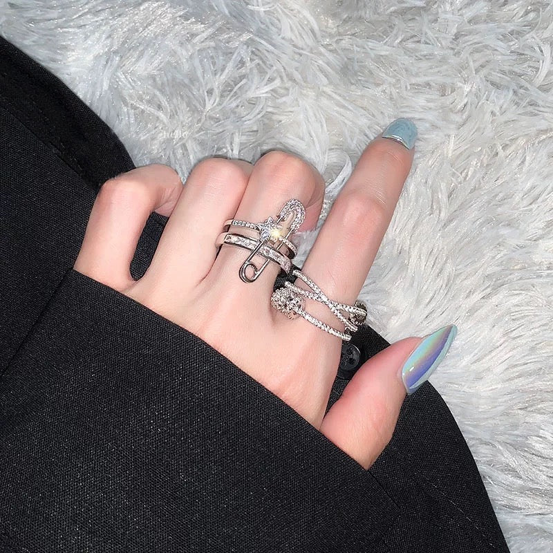 Paperclip Ring Set of 2