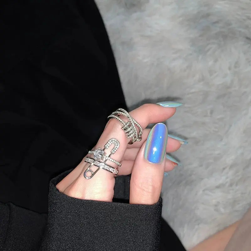 Paperclip Ring Set of 2 UKRABBIT ESSENTIAL