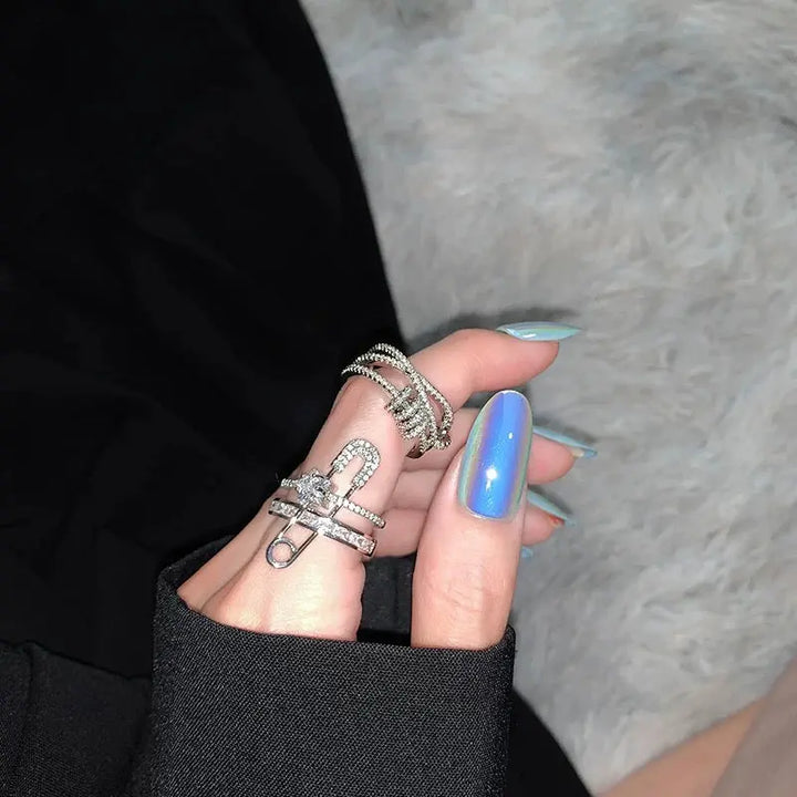 Paperclip Ring Set of 2 UKRABBIT ESSENTIAL