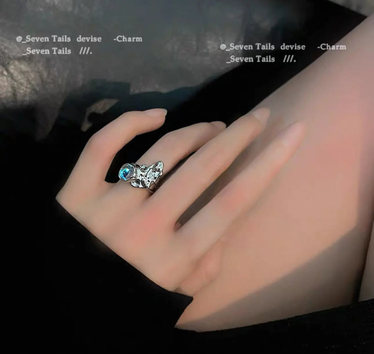 Opal Adjustable Open Ring UKRABBIT ESSENTIAL