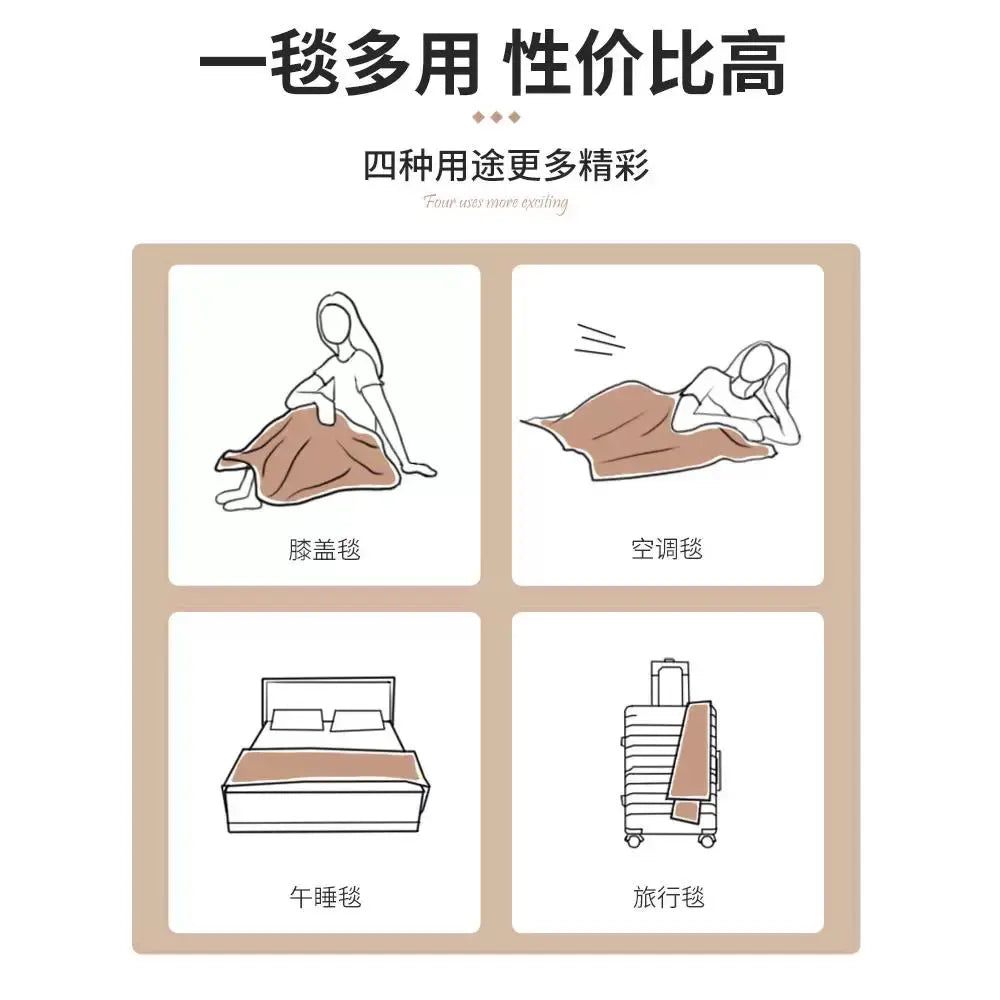 YSJ Snowflake Fleece Printed Blanket - Field Flowers Pattern 150x200cm UKRABBIT ESSENTIAL