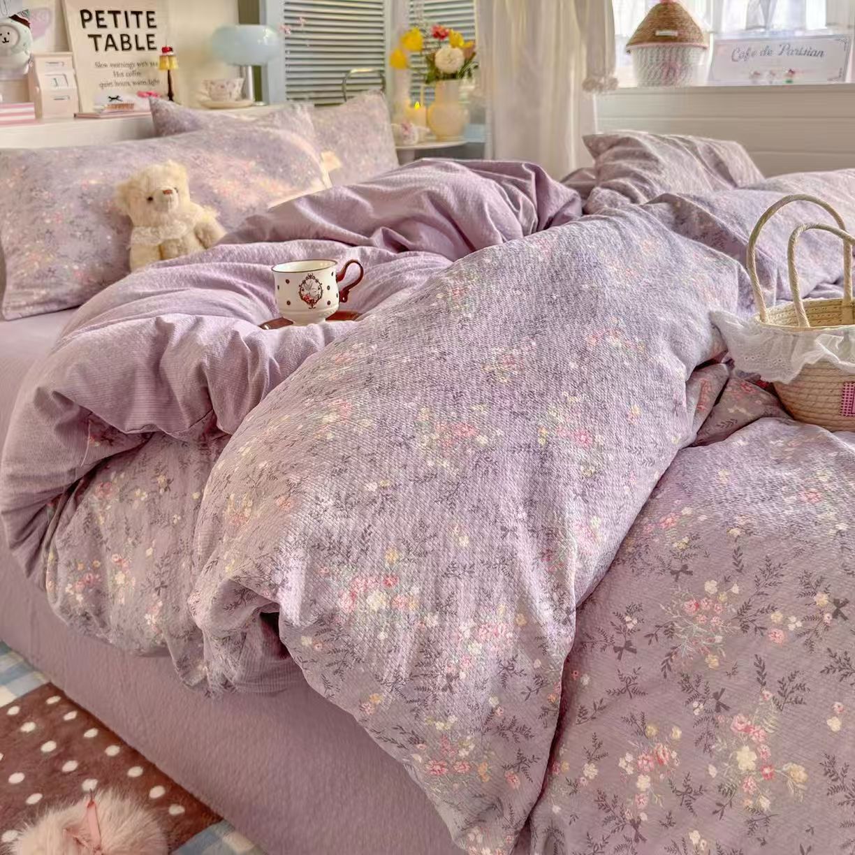 Comfort – Monet‘s Garden | Washed Crinkled Gauze Fitted Sheet