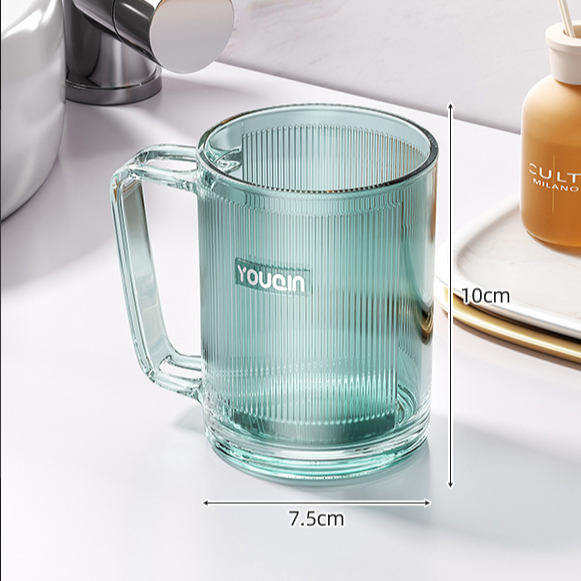 Stylish Transparent Blue Mouthwash Cup