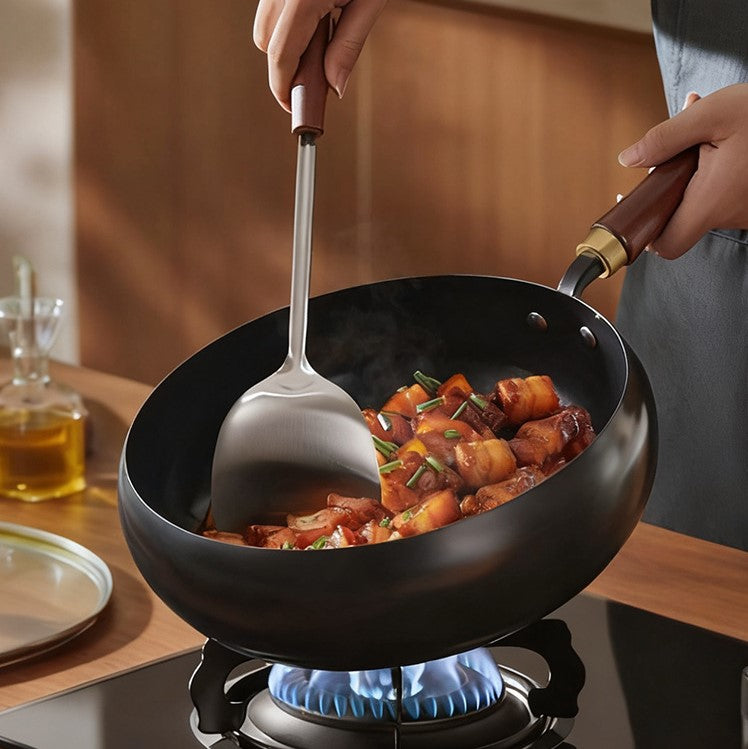 24cm Classic Deep-Bodied Non-Stick Pan (Uncoated, with Lid)