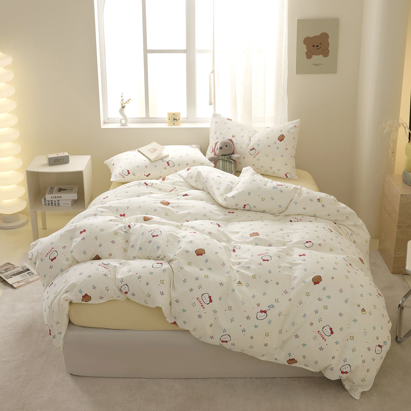 Comfort– Kitty Kitty | 100% Cotton Duvet Cover Set (Duvet Cover + Pillowcase)