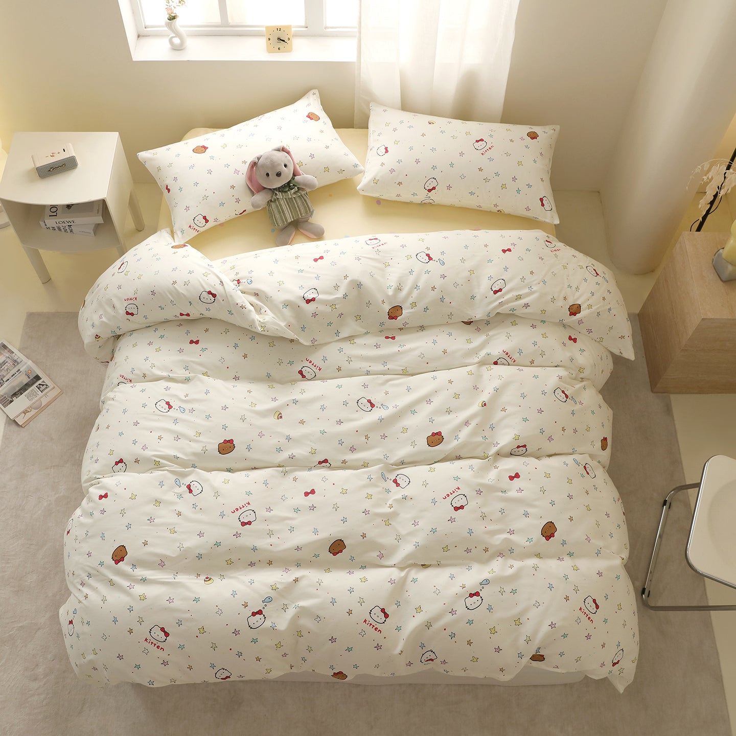 Comfort– Kitty Kitty | 100% Cotton Duvet Cover Set (Duvet Cover + Pillowcase)