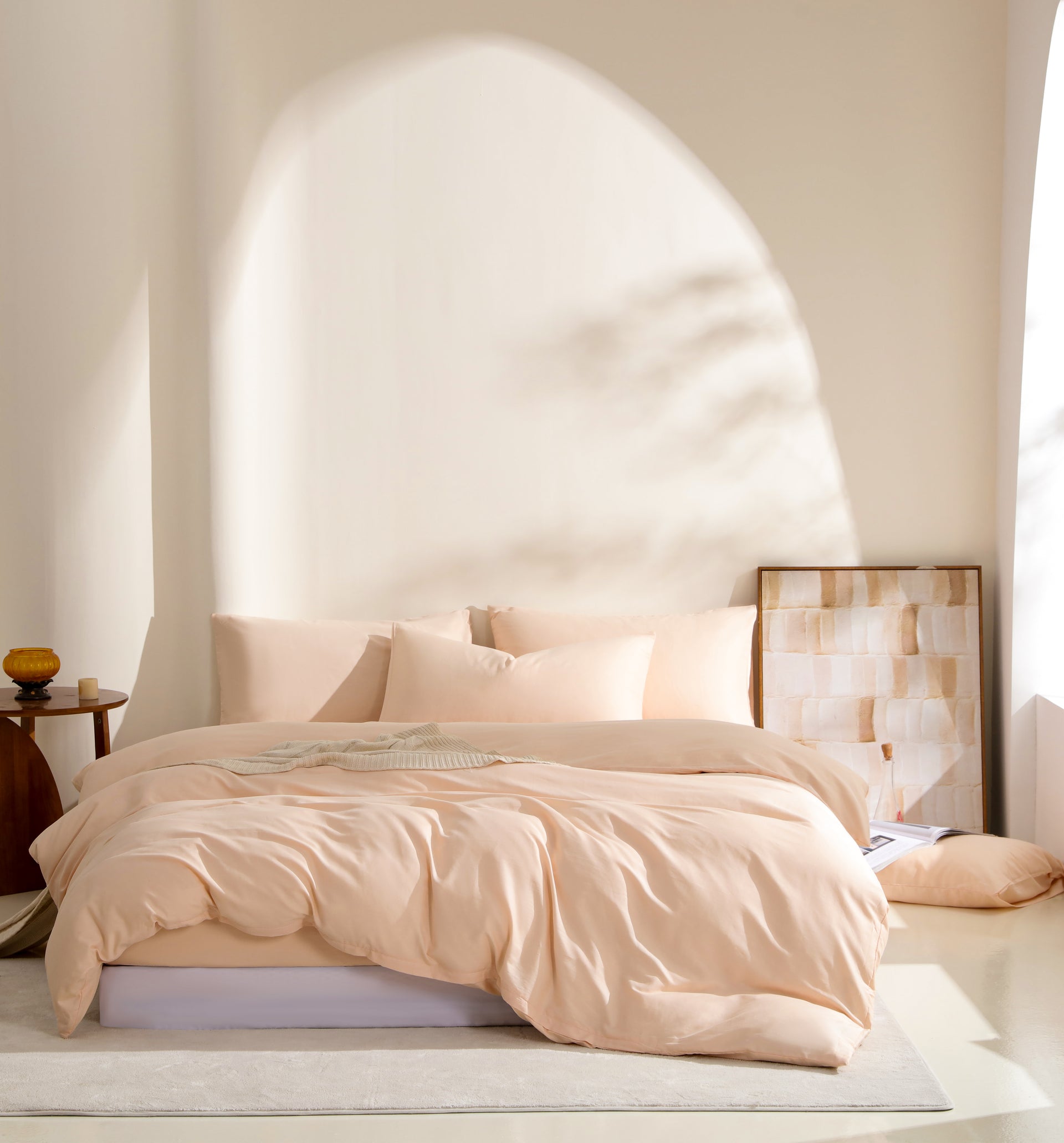 Comfort-Canterbury Apricot Glow | 100% Cotton Classical Duvet Cover Set (Duvet Cover + Pillowcase)