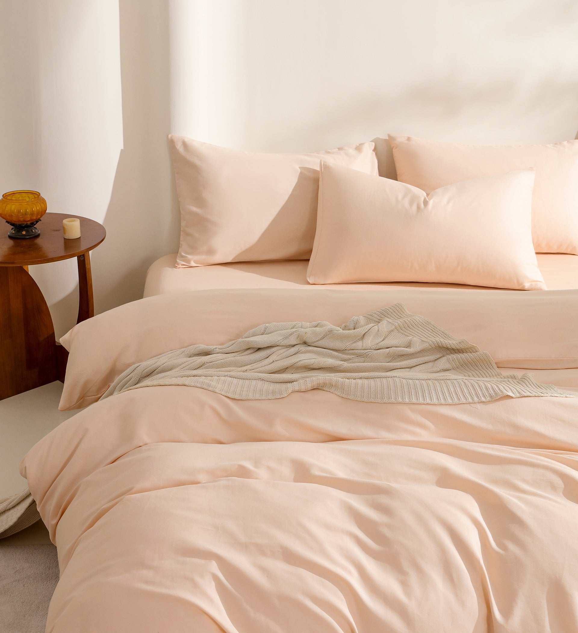 Comfort-Canterbury Apricot Glow | 100% Cotton Classical Duvet Cover Set (Duvet Cover + Pillowcase)