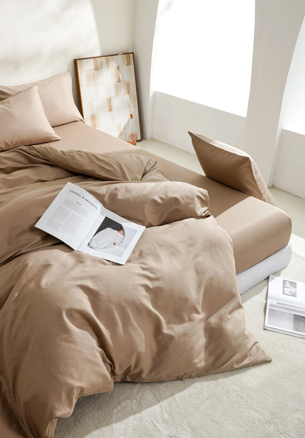Comfort-Bath Warm Bronze | 100% Cotton Classical Fitted Sheet UKRABBIT ESSENTIAL