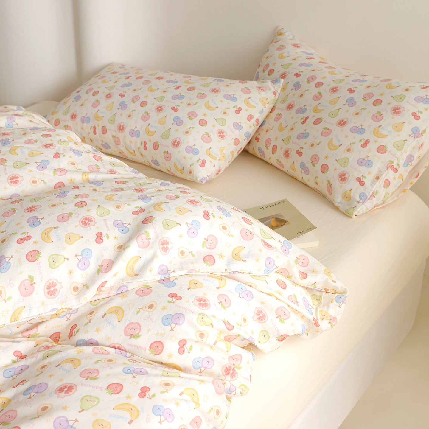 Luxury – Fruit Cooler | Double-Layer Gauze Cotton Duvet Cover Set (Duvet Cover + Pillowcase)