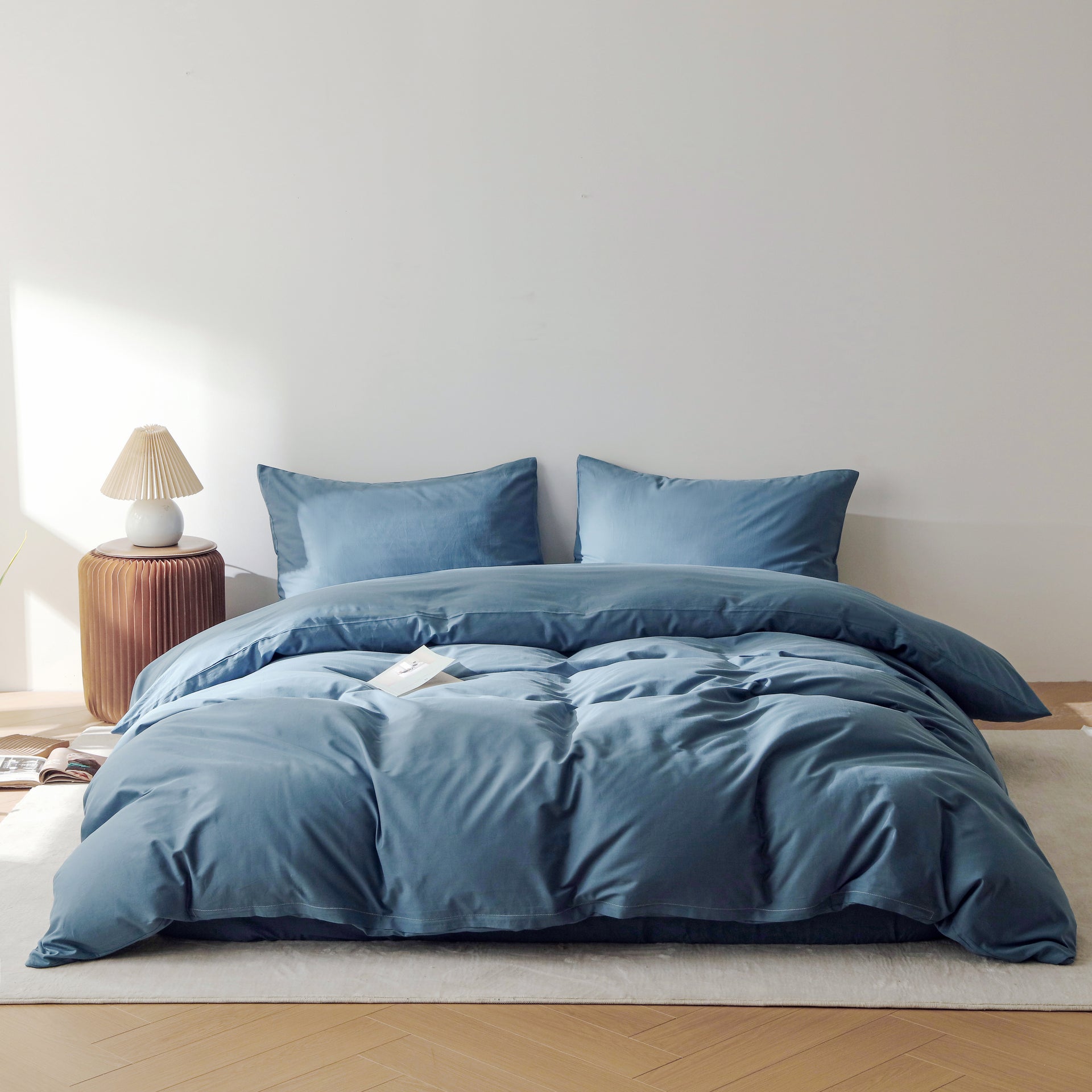 Comfort – Morandi Blue | 100% Cotton Duvet Cover Set (Duvet Cover + Pillowcase)