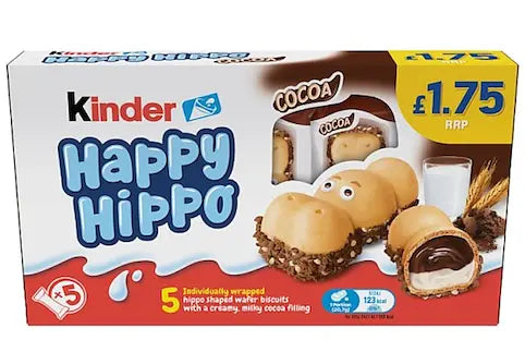 Kinder Happy Hippo Cocoa Flavor Snacks Kinder