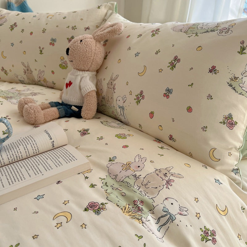 Comfort-Dreamy Bunny | 100% Cotton Classical Duvet Cover Set (Duvet Cover + Pillowcase)