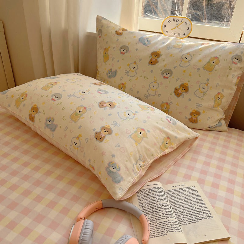 Comfort-Happy Pup | 100% Cotton Classical Fitted Sheet