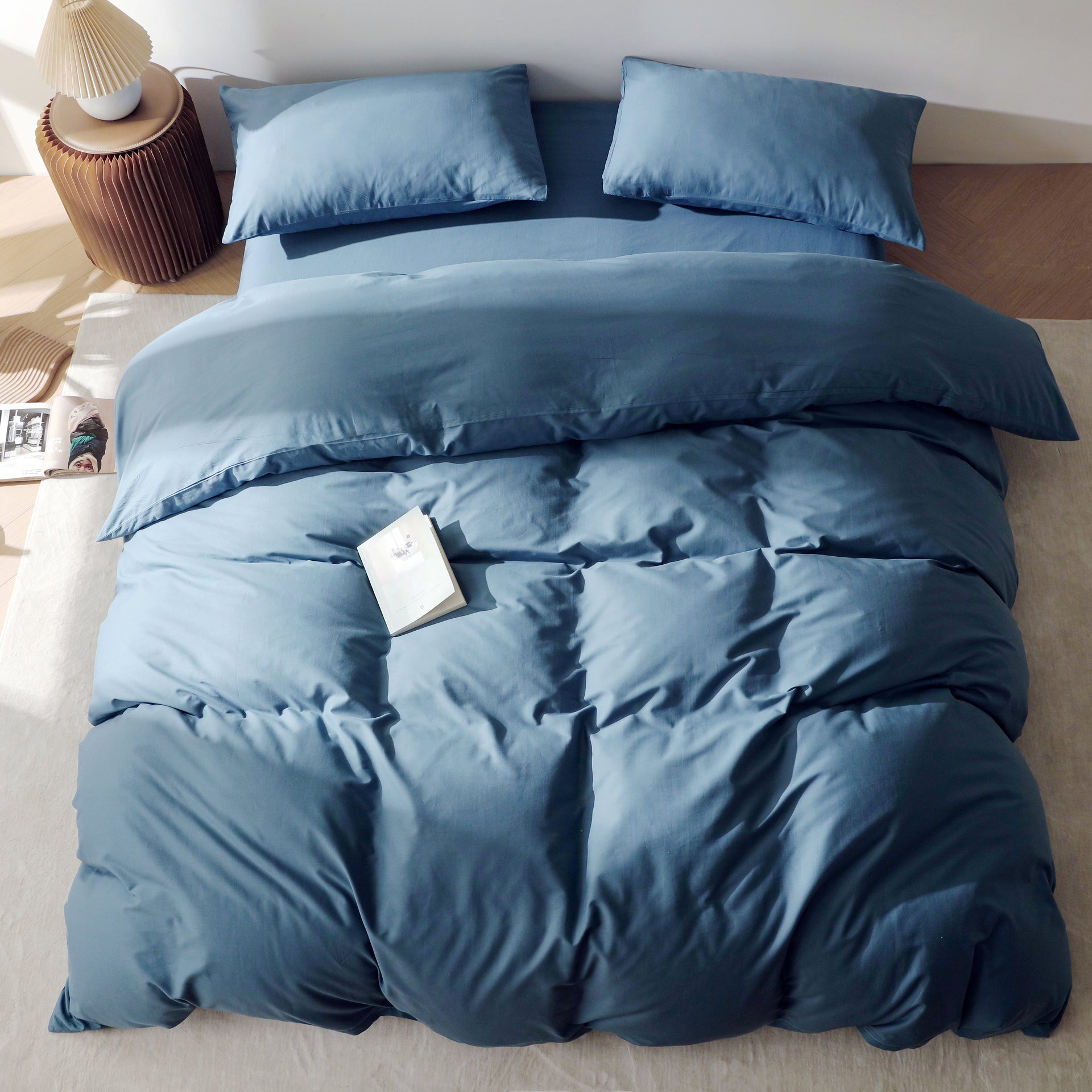 Comfort – Morandi Blue | 100% Cotton Duvet Cover Set (Duvet Cover + Pillowcase)