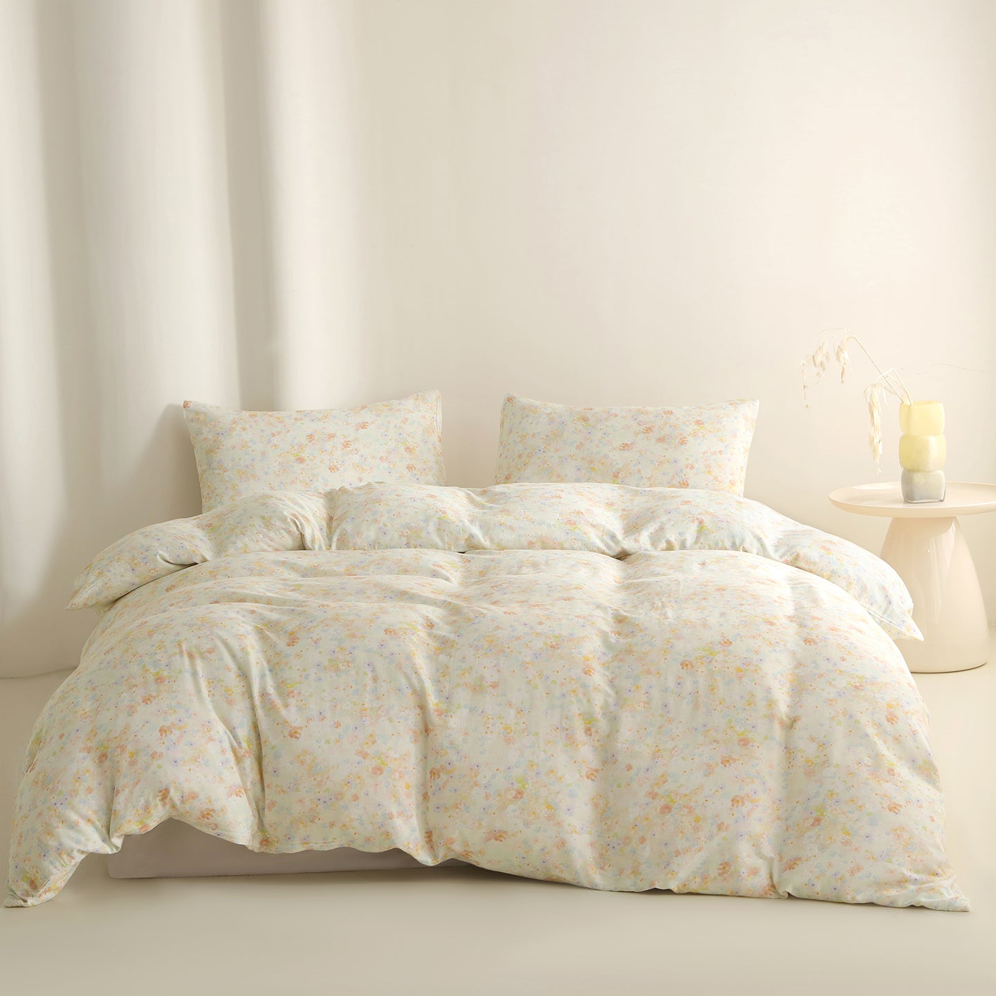 Luxury – A Letter from Spring | Double-Layer Crinkled Gauze Cotton Bedding Set (Duvet Cover + Pillowcase)