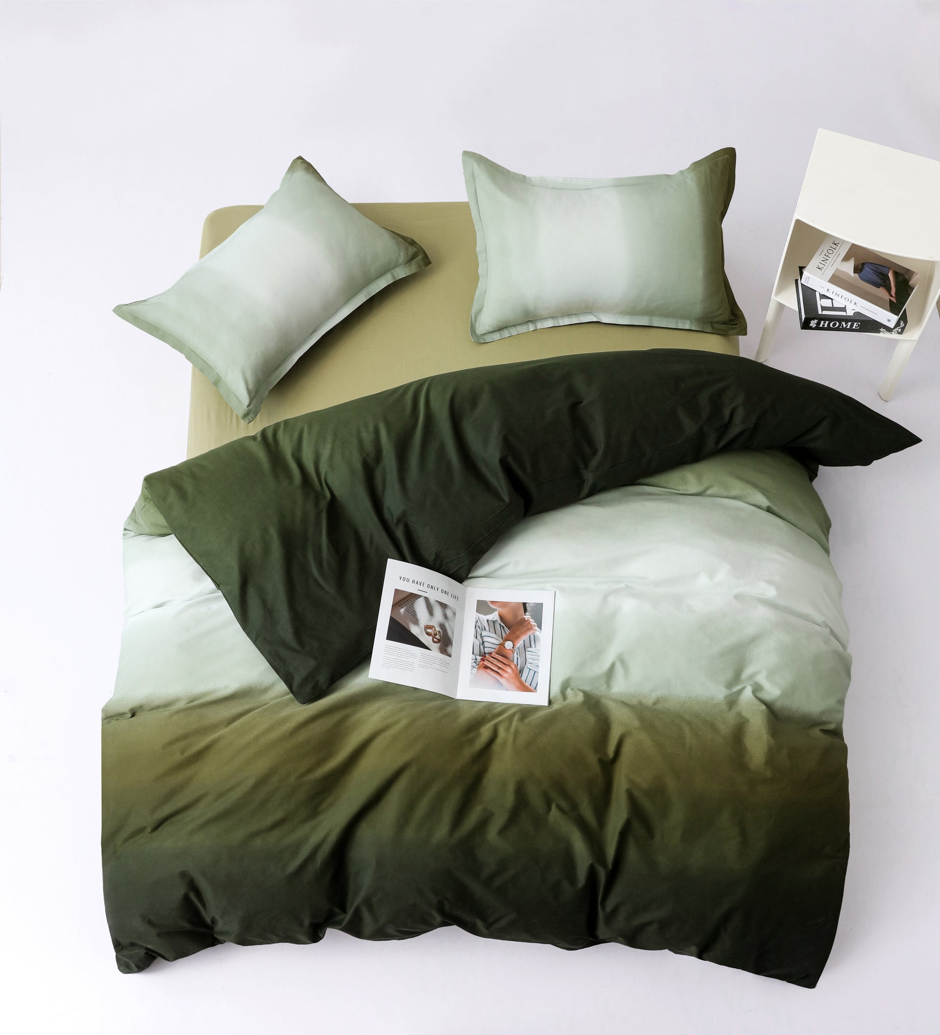 Comfort-Morning Mist Forest  | 100% Cotton Classical Duvet Cover Set (Duvet Cover + Pillowcase)