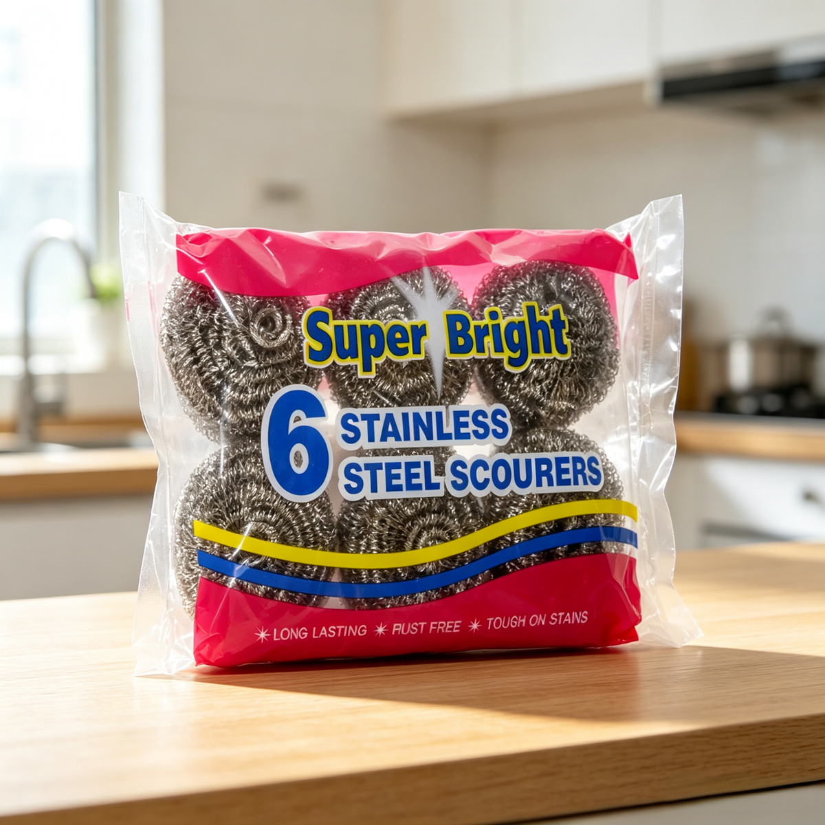 Super Bright Steel Wool, 6 Count