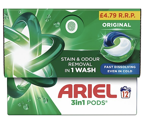 Ariel 3-in-1 Laundry Pods, 12-Count