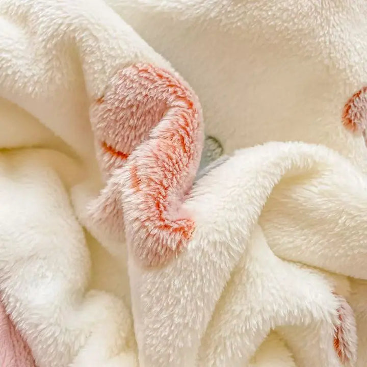 YSJ Snowflake Fleece Printed Blanket - Field Flowers Pattern 150x200cm UKRABBIT ESSENTIAL