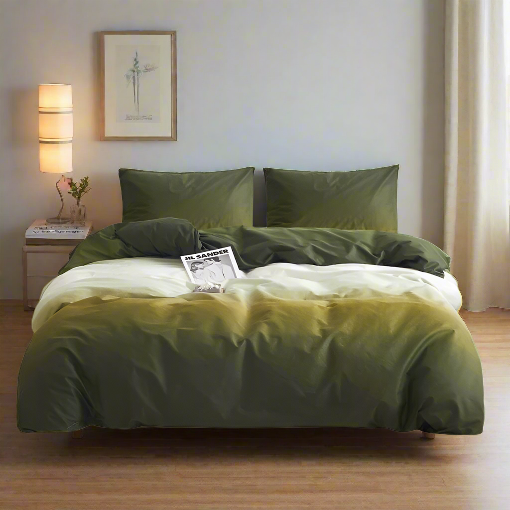 Comfort-Morning Mist Forest  | 100% Cotton Classical Duvet Cover Set (Duvet Cover + Pillowcase)