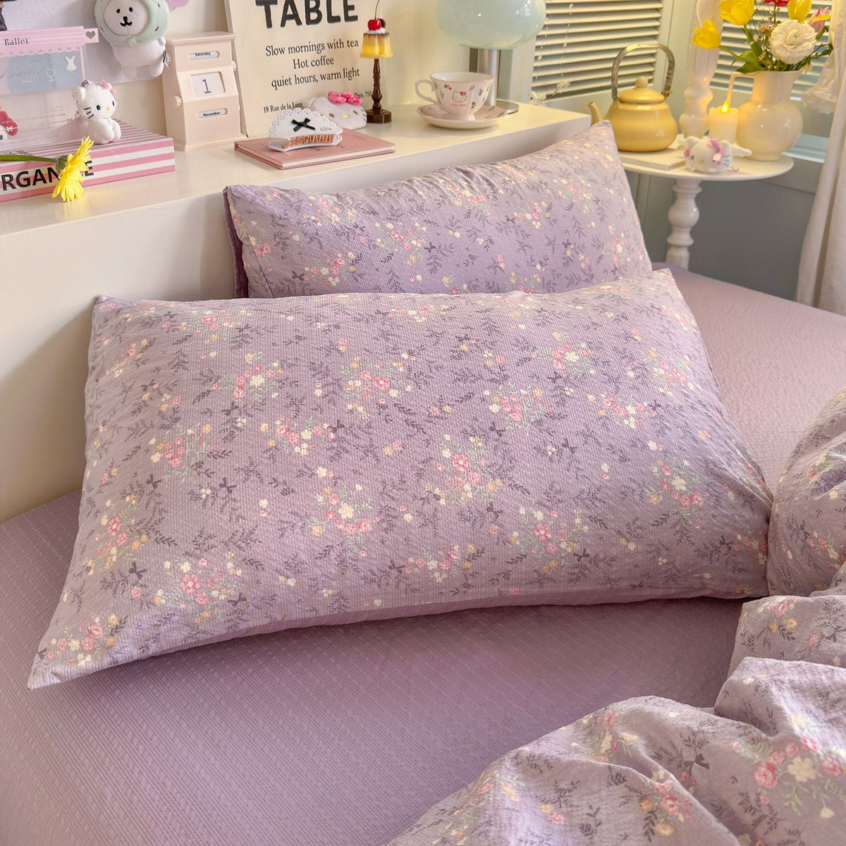 Comfort – Monet‘s Garden | Washed Crinkled Gauze Fitted Sheet