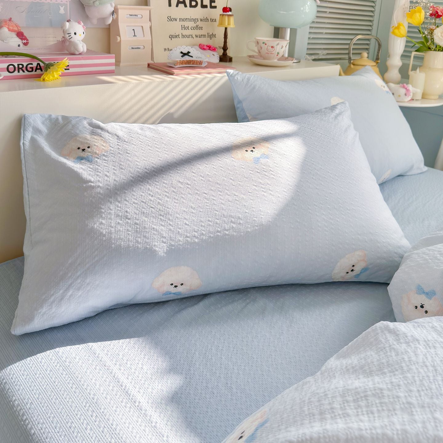 Comfort – Little Westie | Washed Crinkled Gauze Fitted Sheet