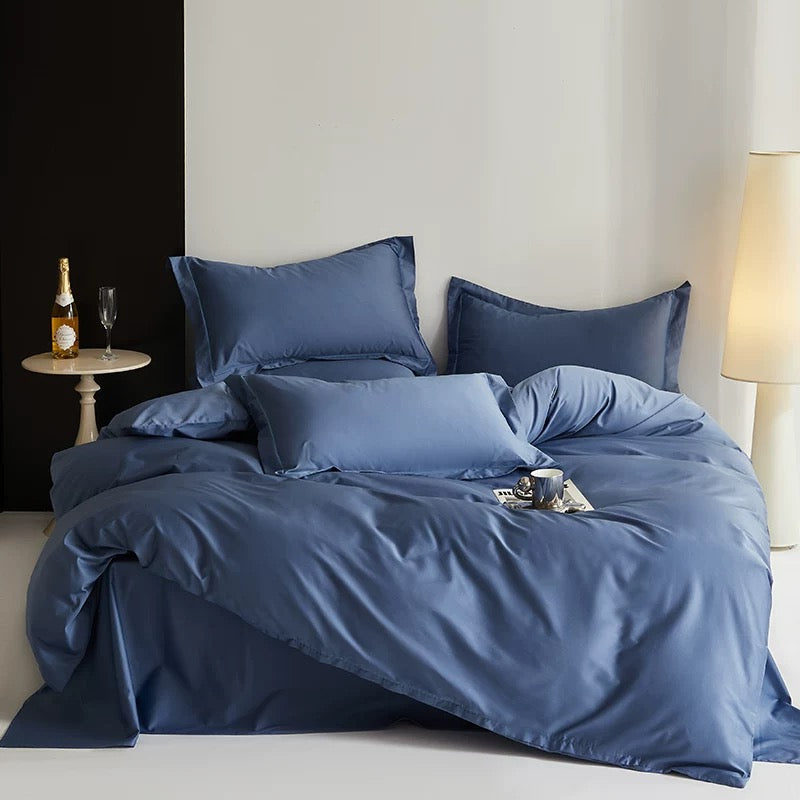 Luxury – Thames Blue | Cotton Sateen Fitted Sheet