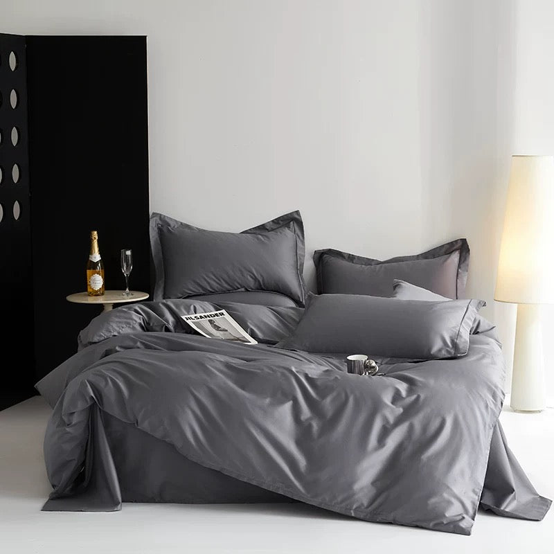Luxury – Sateen Grey | Cotton Sateen Fitted Sheet