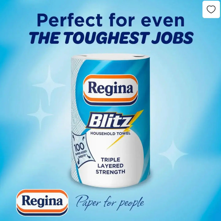 Regina Heavy-Duty Household Paper Towels 100sheets UKRABBIT ESSENTIAL