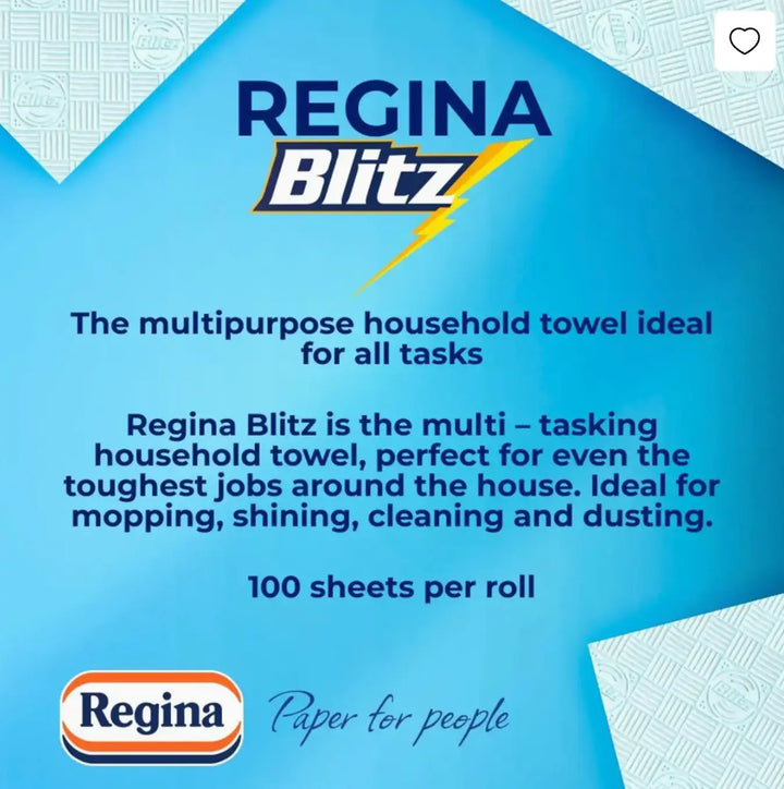 Regina Heavy-Duty Household Paper Towels 100sheets UKRABBIT ESSENTIAL